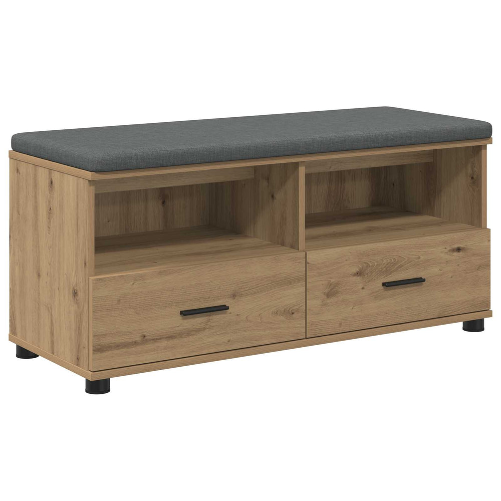 Flurbank Artisan Eiche mit Kissen & Regal