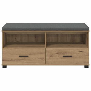 Flurbank Artisan Eiche mit Kissen & Regal