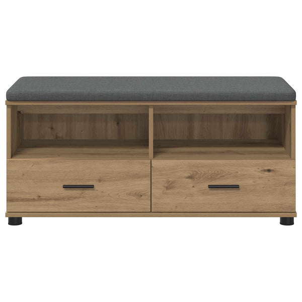 Flurbank Artisan Eiche mit Kissen & Regal