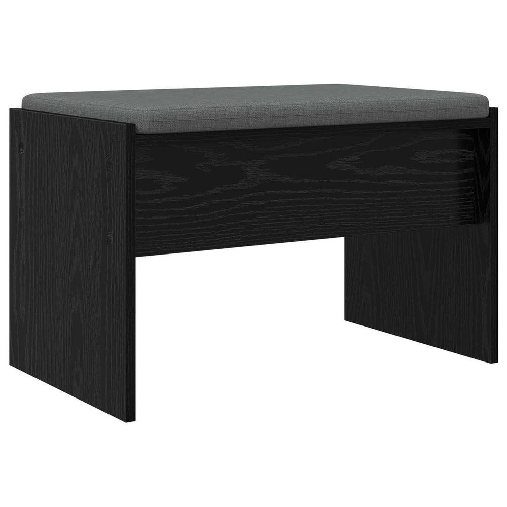 Flurbank mit Kissen in Schwarz & Eichen-Optik