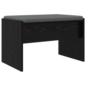 Flurbank mit Kissen in Schwarz & Eichen-Optik