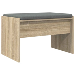 vidaXL Banc d'entrée avec coussin chêne Sonoma 63 x 38 x 40 cm