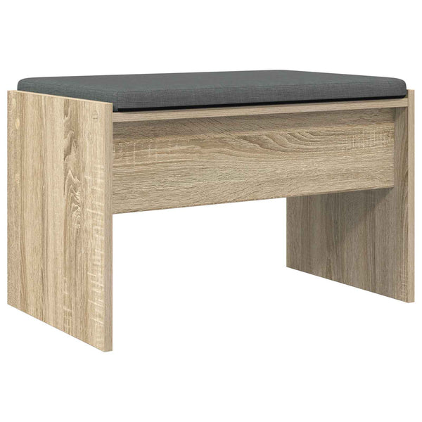 vidaXL Banc d'entrée avec coussin chêne Sonoma 63 x 38 x 40 cm