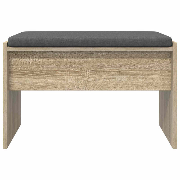 vidaXL Banc d'entrée avec coussin chêne Sonoma 63 x 38 x 40 cm