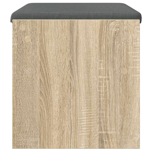 vidaXL Banc d'entrée avec coussin chêne Sonoma 63 x 38 x 40 cm
