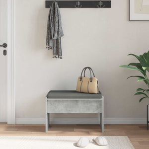 Flurbank Beton Grau mit Kissen 63 cm