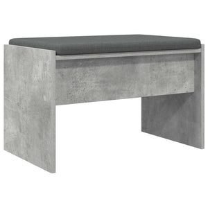 Flurbank Beton Grau mit Kissen 63 cm