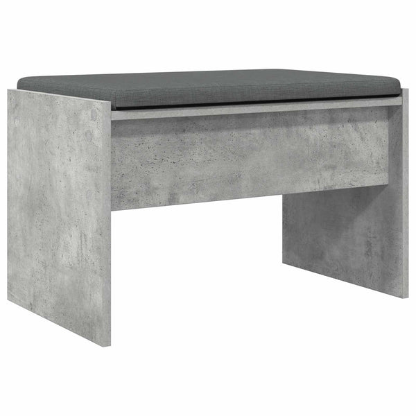 Flurbank Beton Grau mit Kissen 63 cm