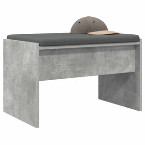 Flurbank Beton Grau mit Kissen 63 cm