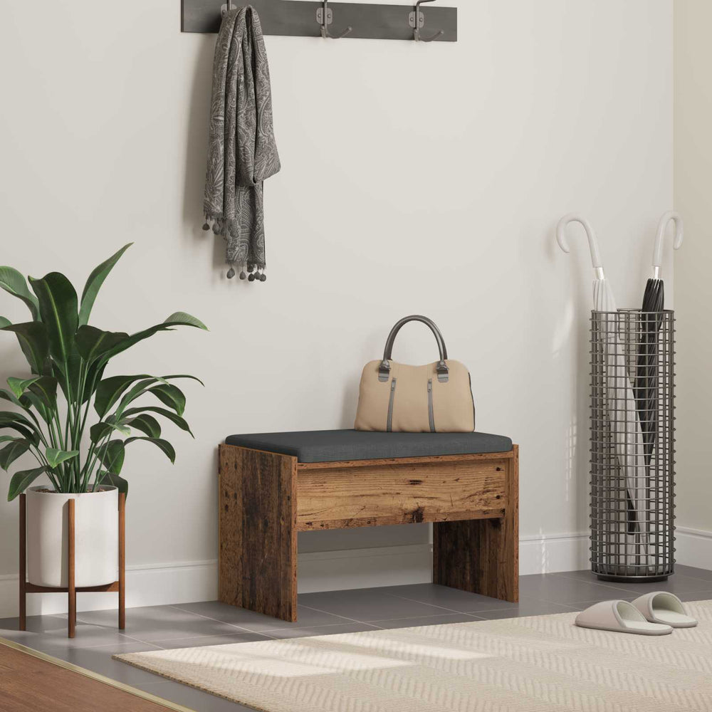 Flurbank Altholz mit Kissen 63 cm