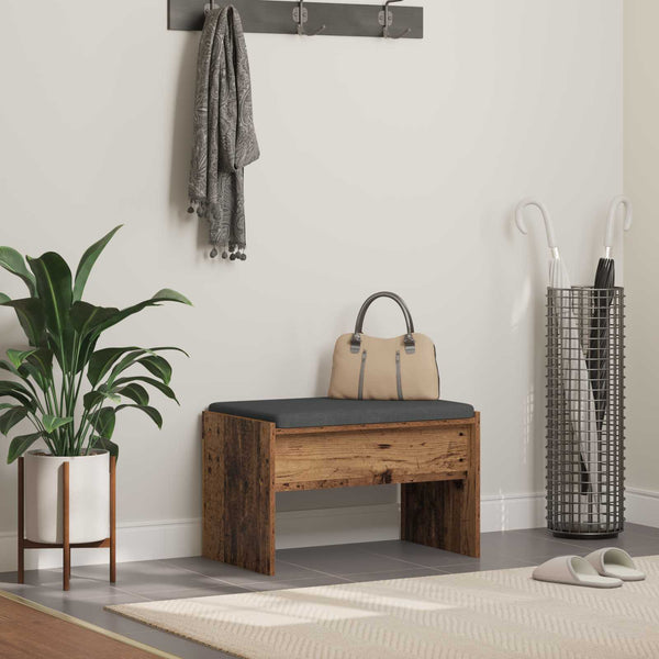 Flurbank Altholz mit Kissen 63 cm