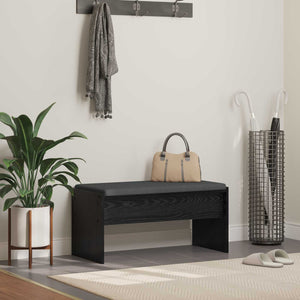 Flurbank Schwarz Eichen-Optik mit Kissen 83cm