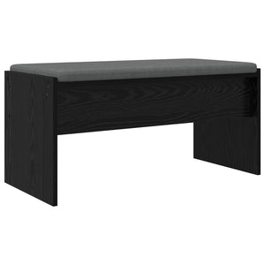 Flurbank Schwarz Eichen-Optik mit Kissen 83cm