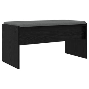 Flurbank Schwarz Eichen-Optik mit Kissen 83cm