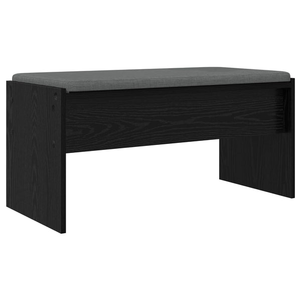 Flurbank Schwarz Eichen-Optik mit Kissen 83cm