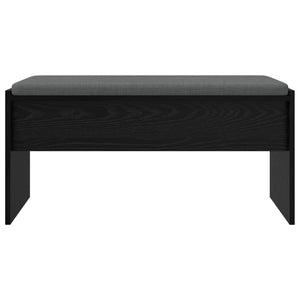 Flurbank Schwarz Eichen-Optik mit Kissen 83cm