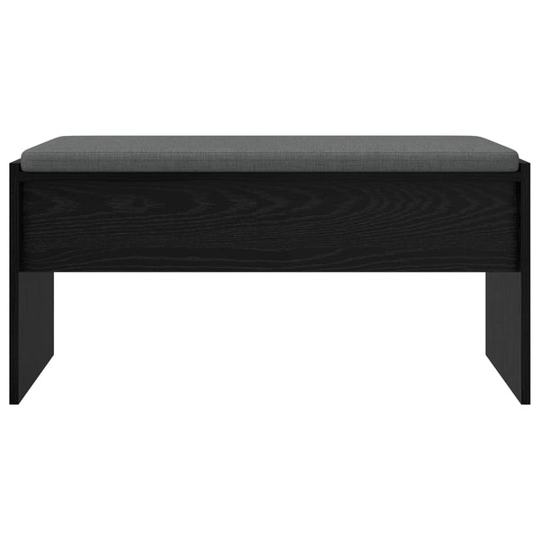Flurbank Schwarz Eichen-Optik mit Kissen 83cm
