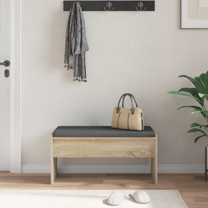 vidaXL Banc d'entrée avec coussin Chêne Sonoma 83 x 38 x 40 cm