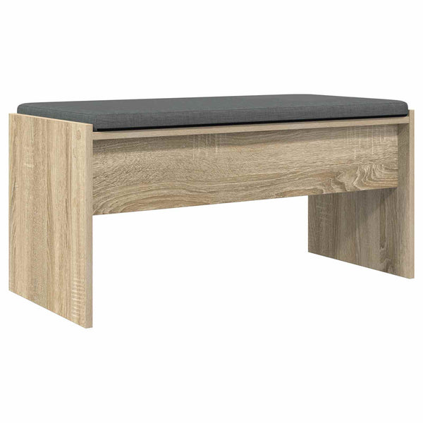 vidaXL Banc d'entrée avec coussin Chêne Sonoma 83 x 38 x 40 cm
