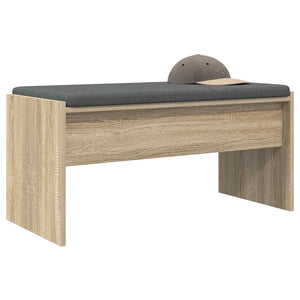 vidaXL Banc d'entrée avec coussin Chêne Sonoma 83 x 38 x 40 cm
