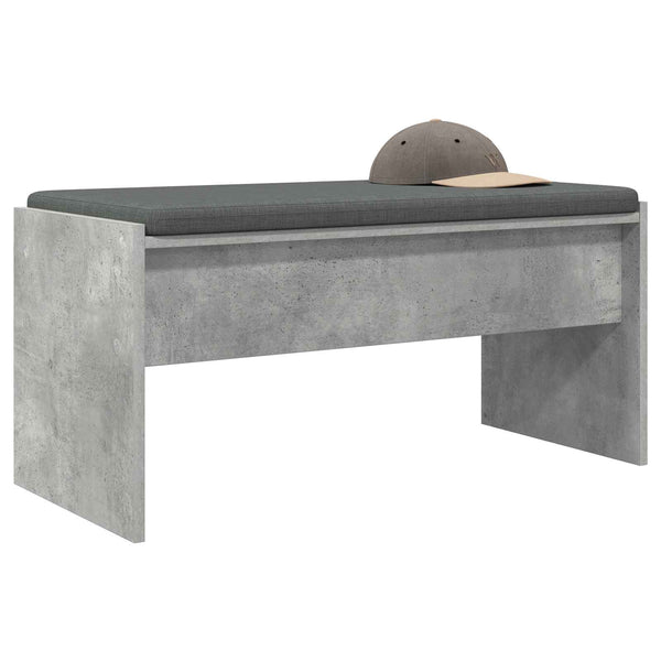Flurbank Beton Grau mit Kissen 83 cm