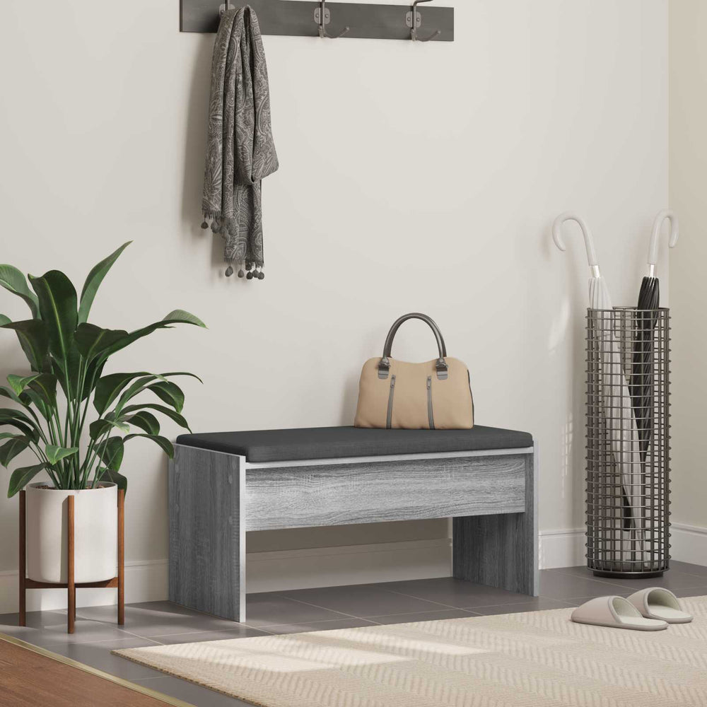 Flurbank Grau Sonoma mit Kissen 83 cm