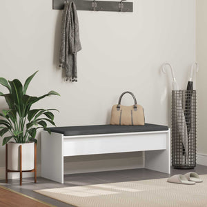 Flurbank Weiß mit Kissen 103 cm