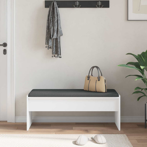 Flurbank Weiß mit Kissen 103 cm
