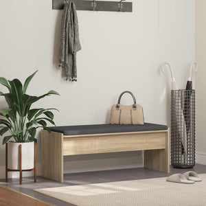 Banc de couloir vidaXL avec coussin chêne Sonoma 103 x 38 x 40 cm