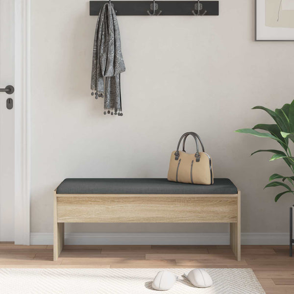 Banc de couloir vidaXL avec coussin chêne Sonoma 103 x 38 x 40 cm