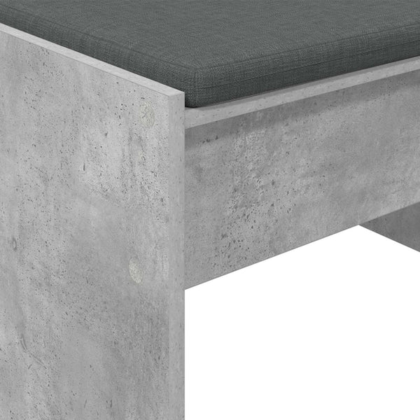 Flurbank Beton Grau mit Kissen 103 cm