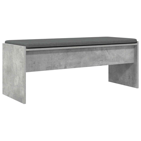 Flurbank Beton Grau mit Kissen 103 cm