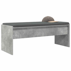 Flurbank Beton Grau mit Kissen 103 cm