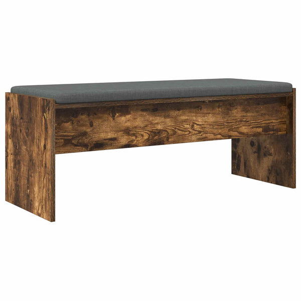 vidaXL Banc d'entrée avec coussin Chêne fumé 103 x 38 x 40 cm