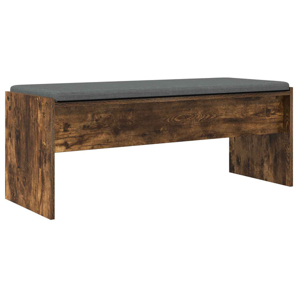 vidaXL Banc d'entrée avec coussin Chêne fumé 103 x 38 x 40 cm