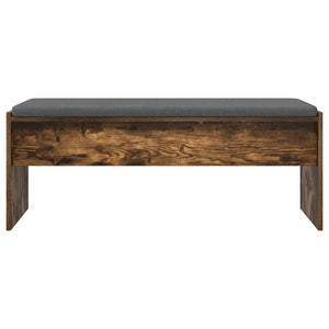 vidaXL Banc d'entrée avec coussin Chêne fumé 103 x 38 x 40 cm