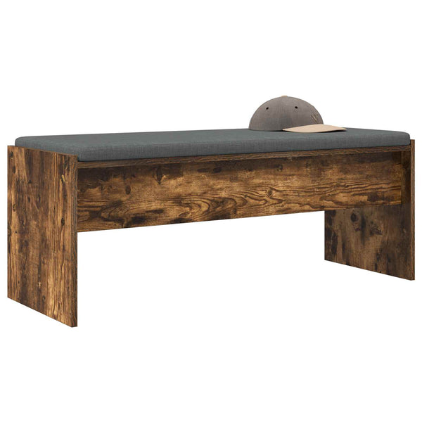 vidaXL Banc d'entrée avec coussin Chêne fumé 103 x 38 x 40 cm
