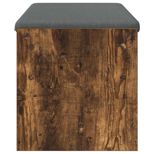 vidaXL Banc d'entrée avec coussin Chêne fumé 103 x 38 x 40 cm
