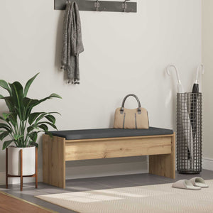 Banc de couloir vidaXL avec coussin Chêne artisan 103 x 38 x 40 cm