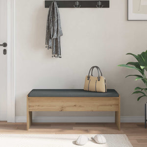 Banc de couloir vidaXL avec coussin Chêne artisan 103 x 38 x 40 cm