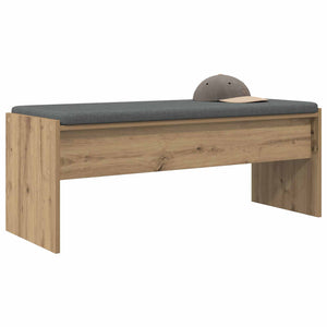 Banc de couloir vidaXL avec coussin Chêne artisan 103 x 38 x 40 cm