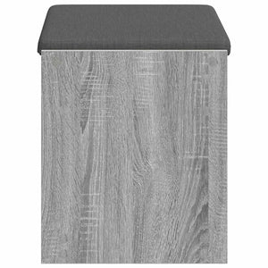 Flurbank Grau Sonoma mit Kissen und Regal