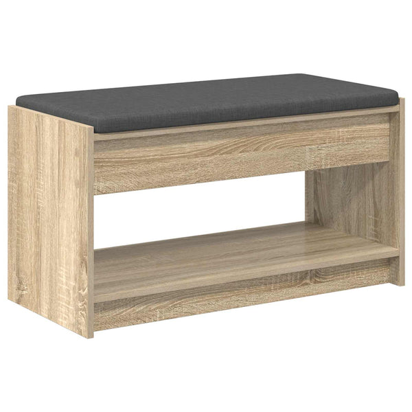 Flurbank Sonoma Eiche mit Kissen & Regal