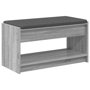 Flurbank Grau Sonoma mit Kissen & Regal