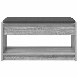 Flurbank Grau Sonoma mit Kissen & Regal