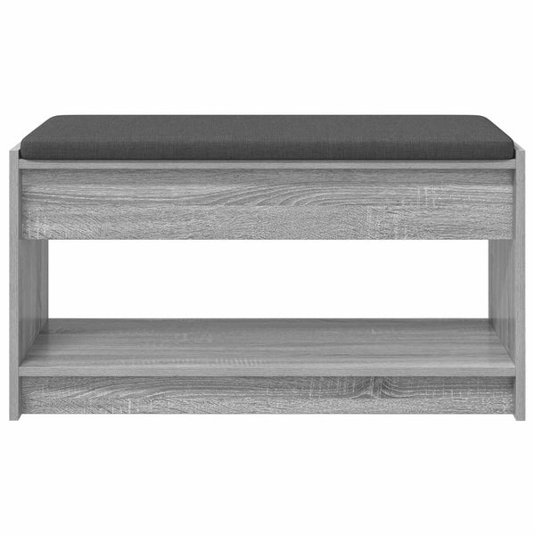 Flurbank Grau Sonoma mit Kissen & Regal