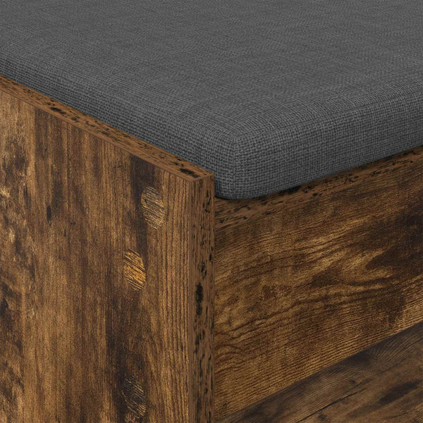 Banc de couloir vidaXL avec coussin Chêne fumé 103 x 38 x 45 cm