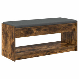 Banc de couloir vidaXL avec coussin Chêne fumé 103 x 38 x 45 cm