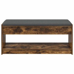 Banc de couloir vidaXL avec coussin Chêne fumé 103 x 38 x 45 cm
