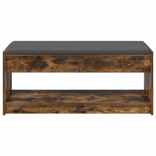 Banc de couloir vidaXL avec coussin Chêne fumé 103 x 38 x 45 cm